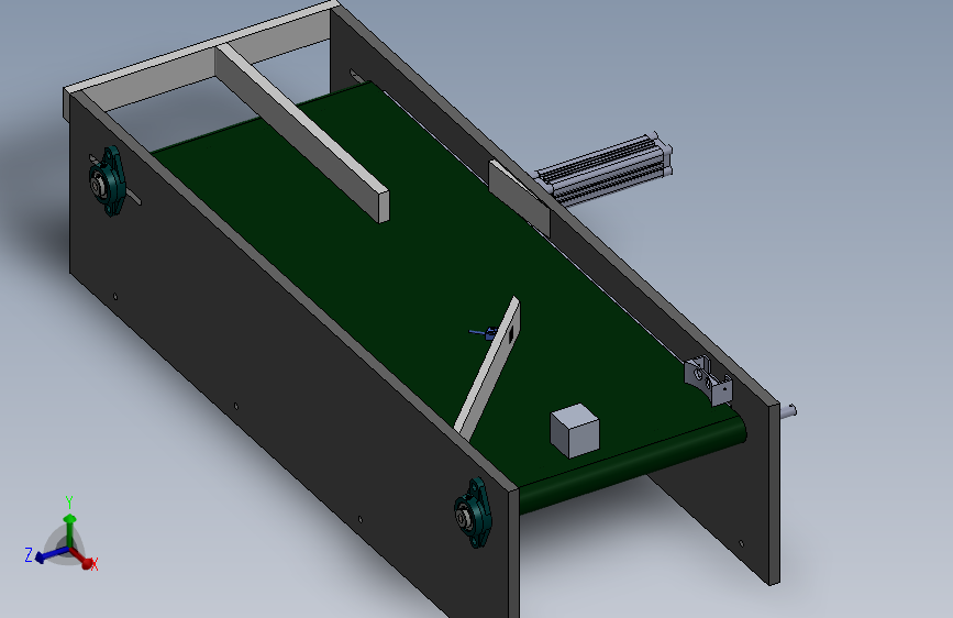 采用气动活塞实现金属与非金属材料分离的输送带系统