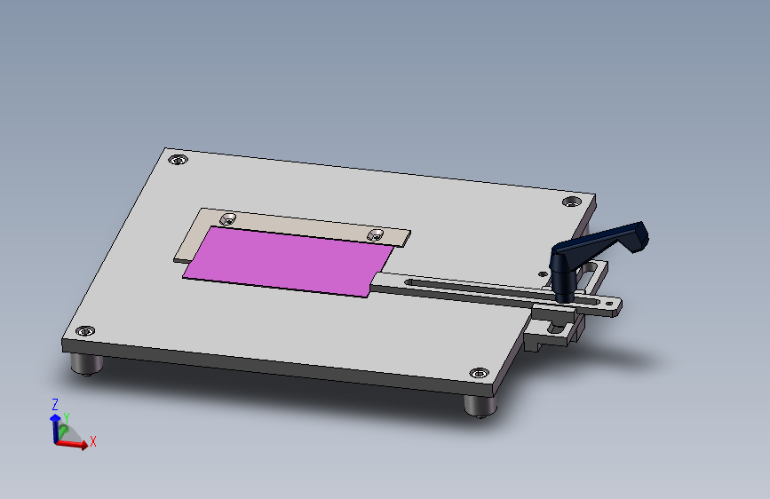 铭牌标牌打标定位工装侧视
