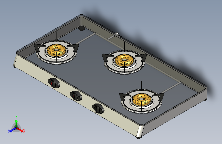 B3000888-3头燃气炉