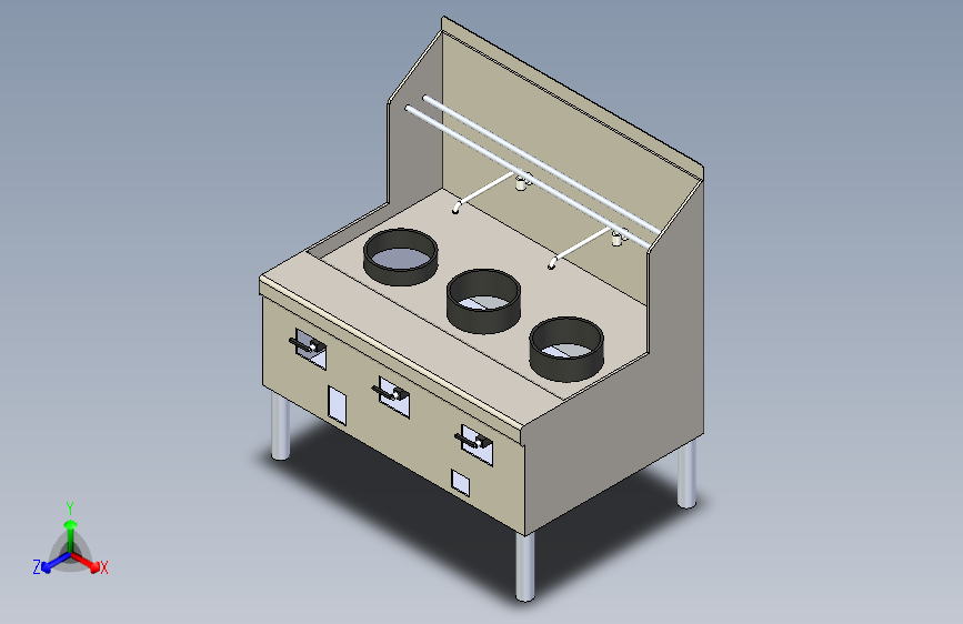B3000908-三头炒锅炉灶煤气灶