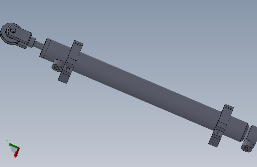 克拉克叉液压缸（带前脚和后固定）25x18.5x270 mm