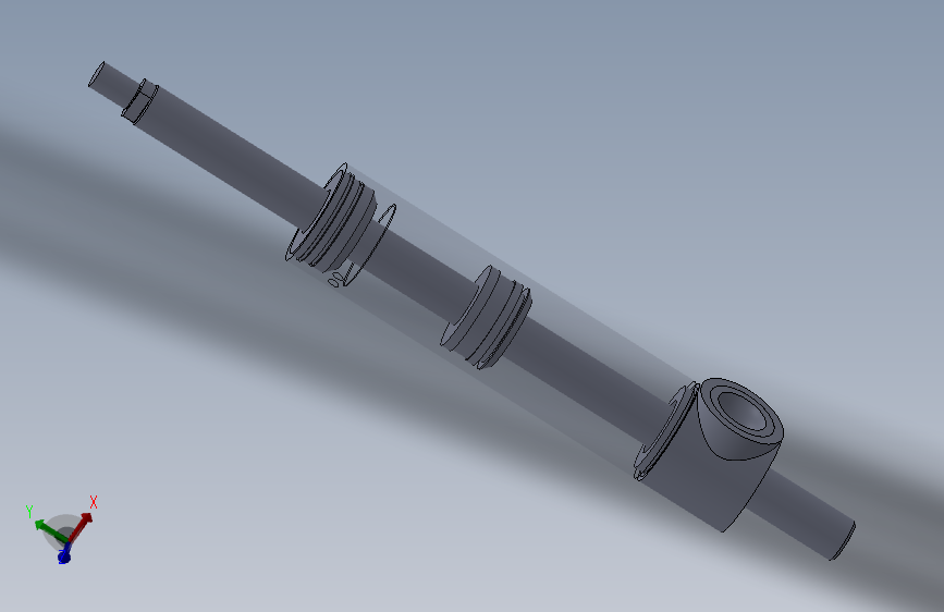 双杆液压缸65x32x210 mm