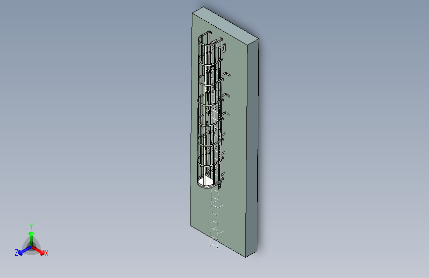 消防通道爬梯模型设计