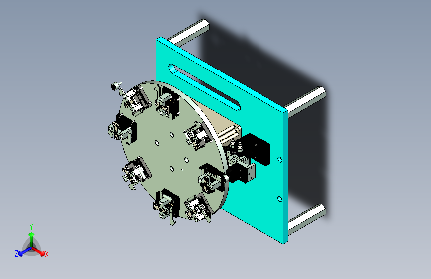 小型八工位装配转盘设计