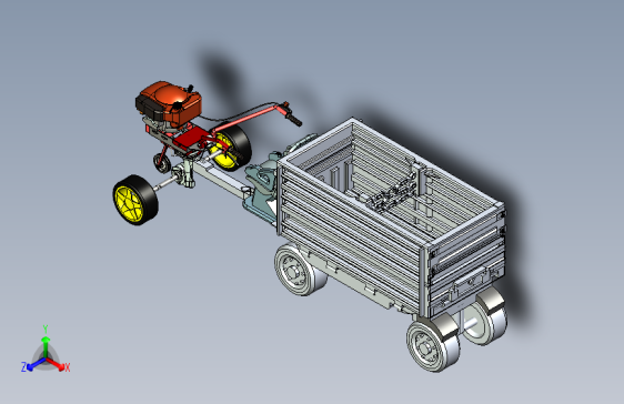 旋耕机改装成农用拖拉机DIY设计