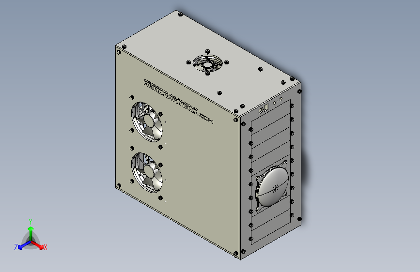 亚克力机箱 PC 电脑模型图