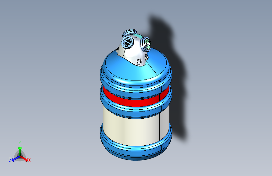 氧气湿化瓶模型设计