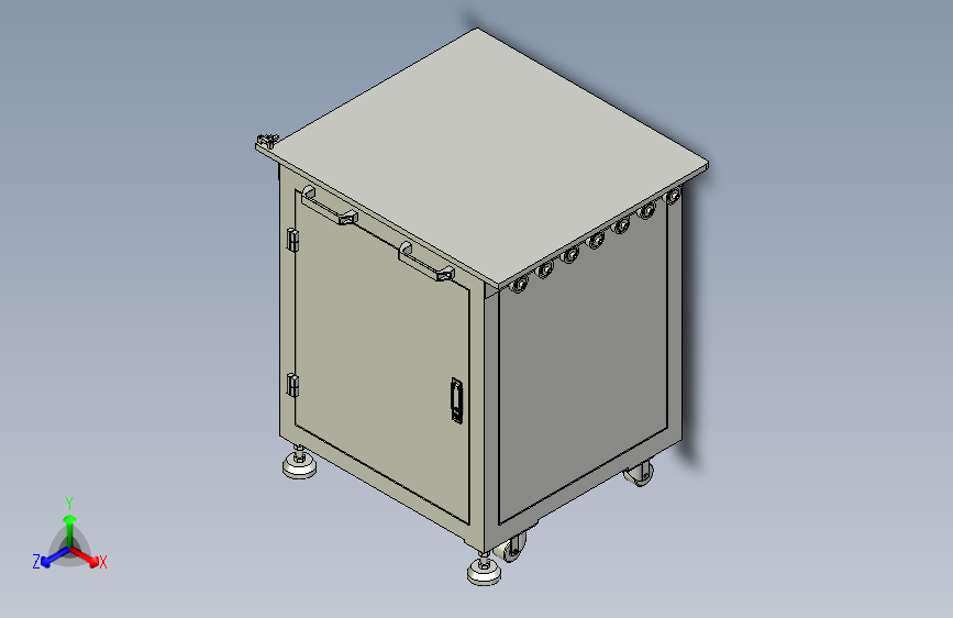 一款内置设备的物料小车