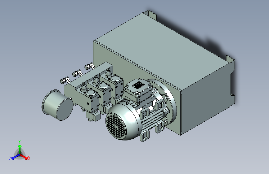 油压工作站三维模型设计