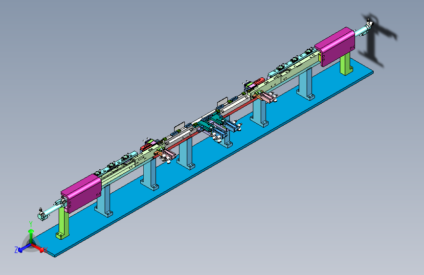 阵列步进式向前推送输送线设计