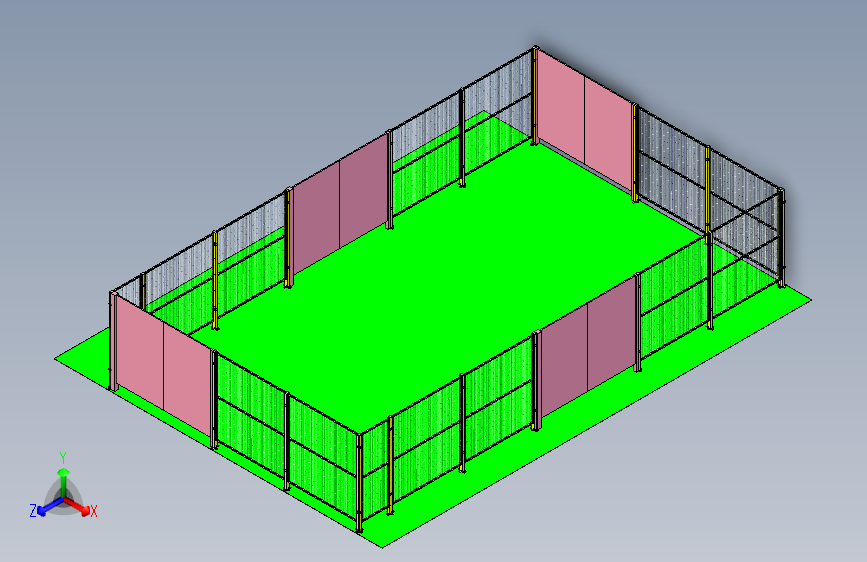 自动化产线外部护栏总成设计