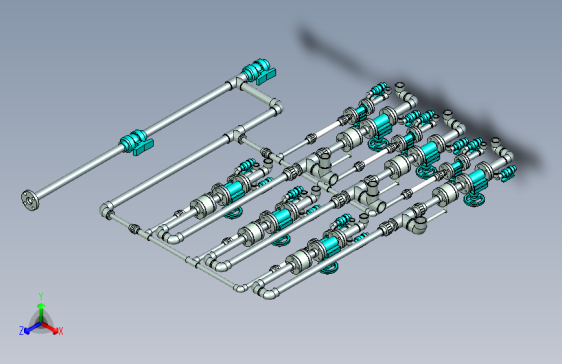自来水管道输送三维布局设计