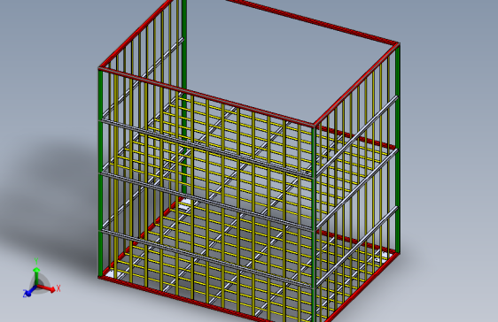 悬臂型伸缩管材货架三维模型step设计3D图纸