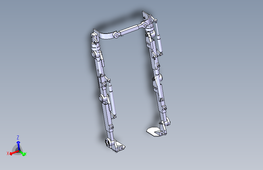 可穿戴下肢外骨骼机器人机械手结构设计SW21版三维模型CAD图纸说明书C24473