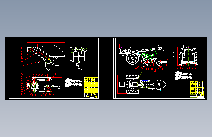 果园开沟施肥机设计cad图说明书农业种植机械设备装置配