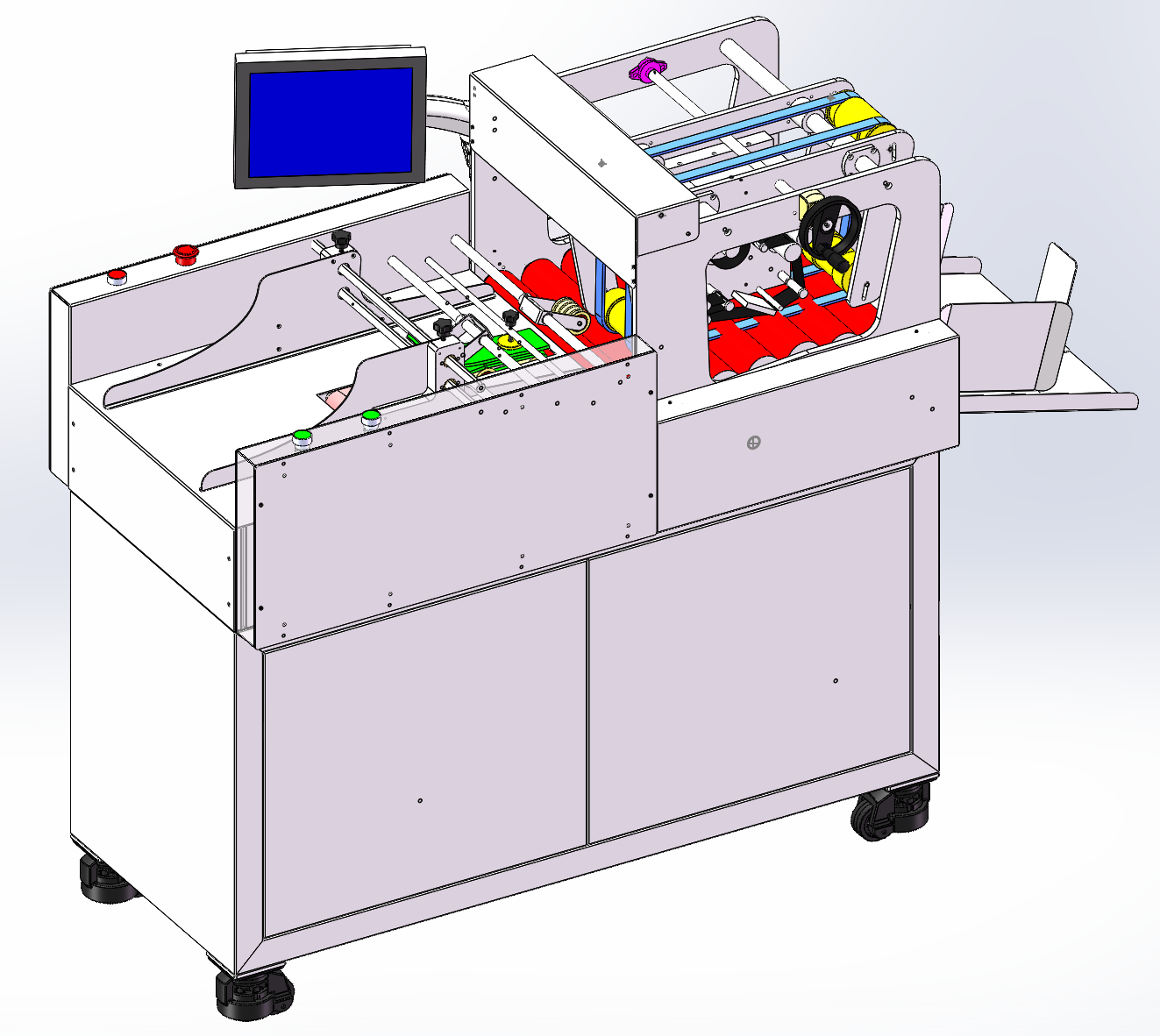 分页机在线输送热转印打印设备