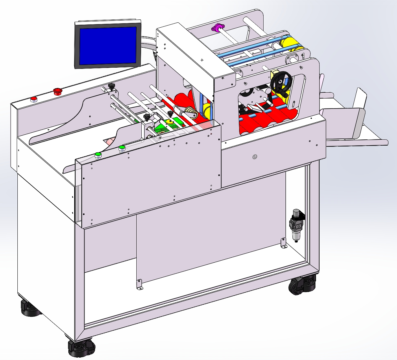 分页机在线输送热转印打印设备