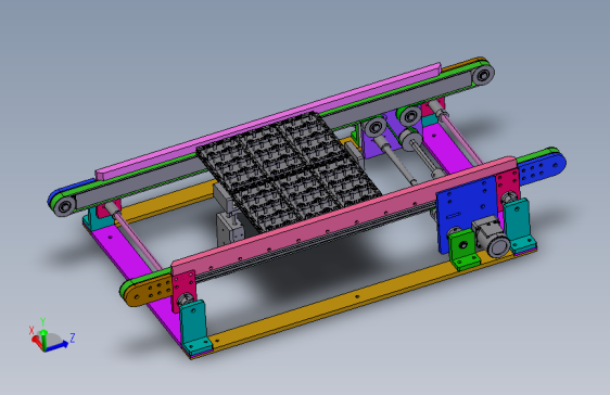 可变间距宽度可调平皮带线