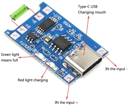 锂电池充电模块，TP4056 1A 5V充电板，HW-373