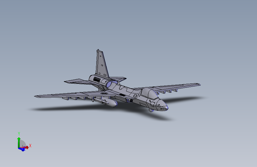 BR_XX63战斗机简易造型 STEP格式