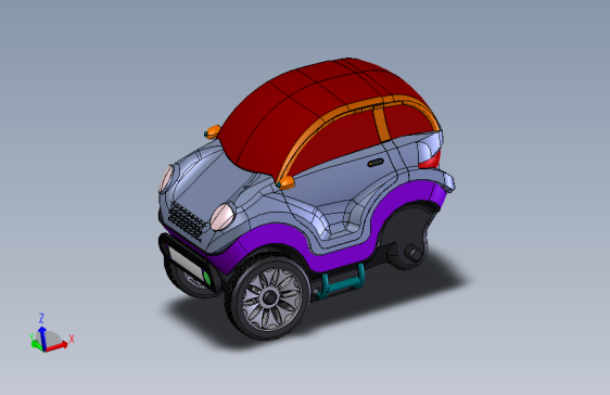 crk概念小型双人环保电动汽车  XT