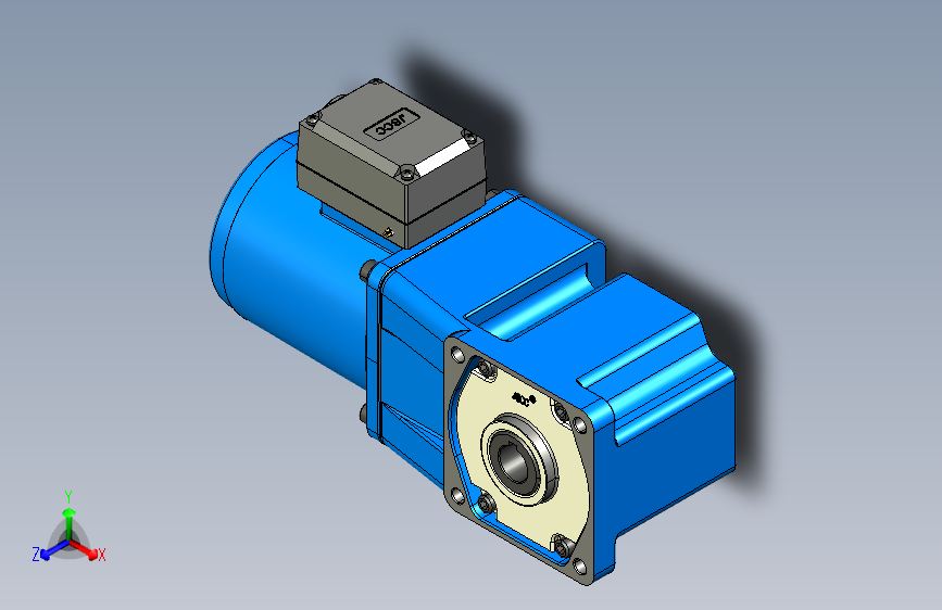 精研40W直角中空减速电机40YS03-180 减速比13~180