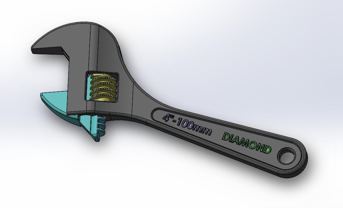 活动扳手3D模型