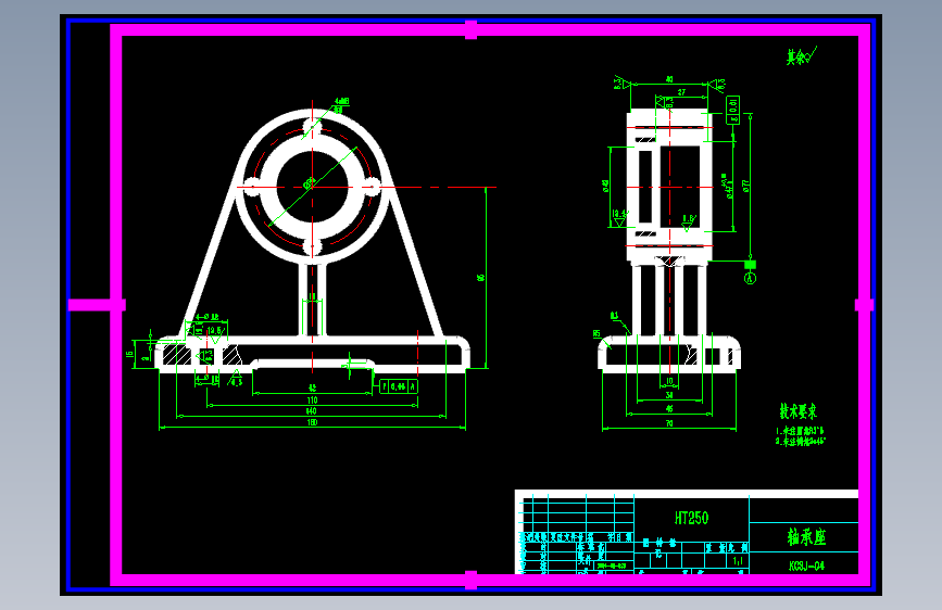 KCSJ-04轴承座零件的工艺规程及夹具工艺装备设计CAD+