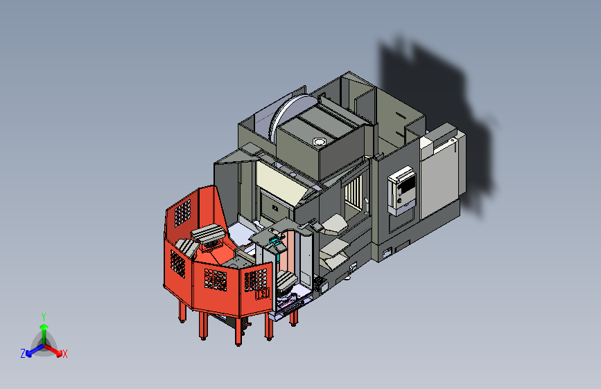 4轴数控加工中心模型