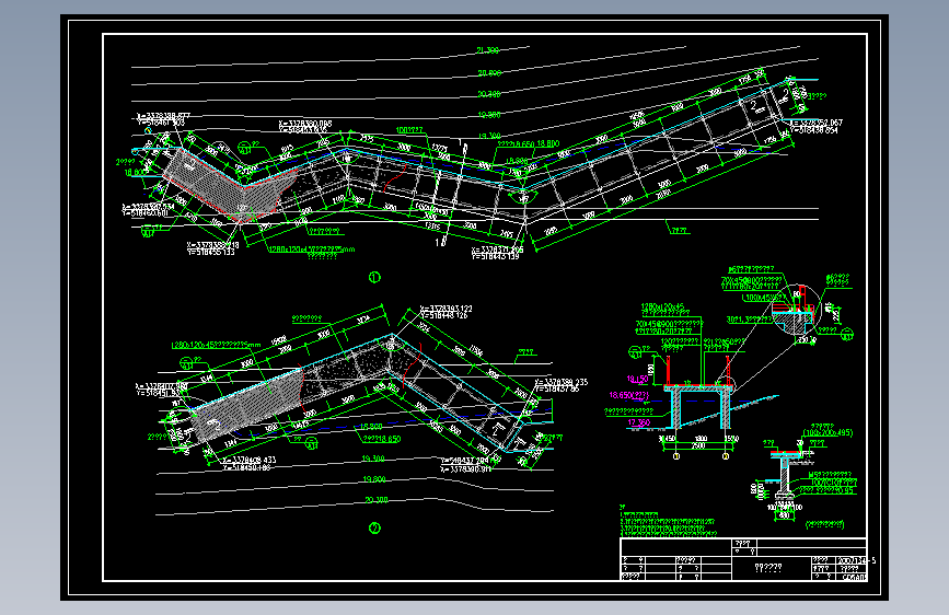 折线型木栈道CAD详图