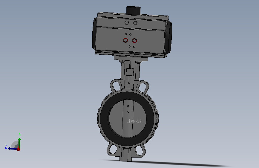 对夹式气动蝶阀-316L DN50-DN400 PN10-PN25