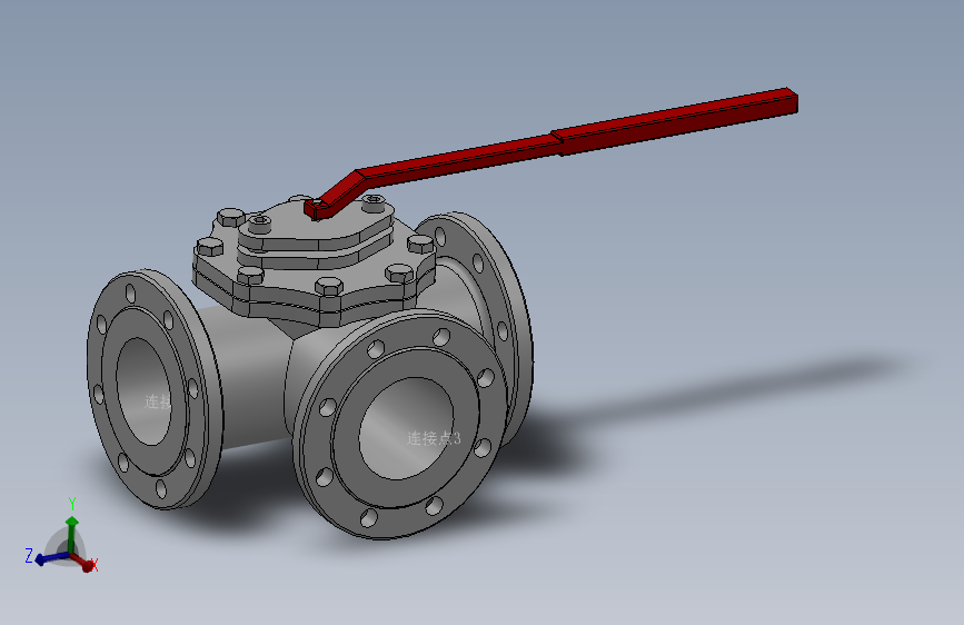 法兰三通球阀-铸铁 DN15-DN200 PN10-PN25