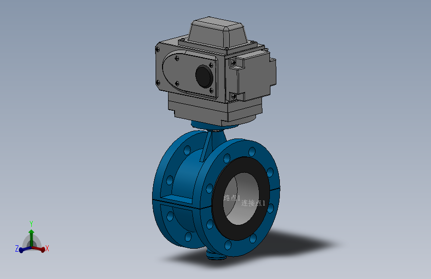 法兰式电动蝶阀-铸铁 DN50-DN400 PN10-PN25