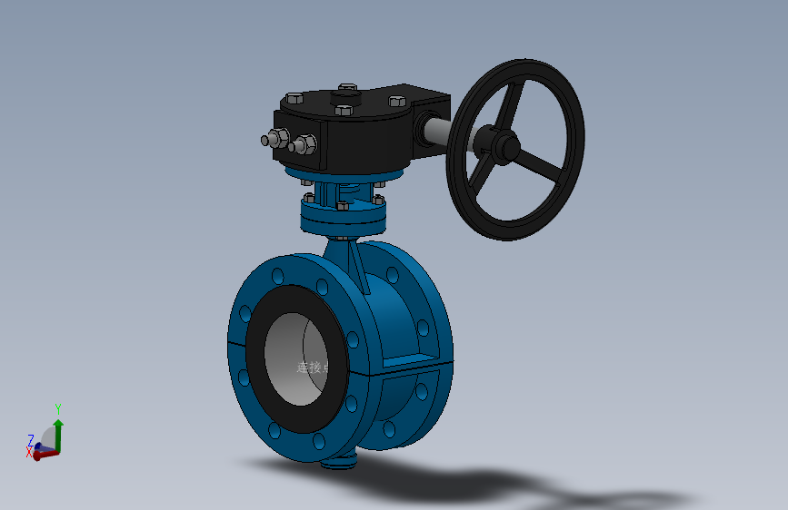 法兰式涡轮蝶阀-铸铁 DN50-DN600 PN10-PN25