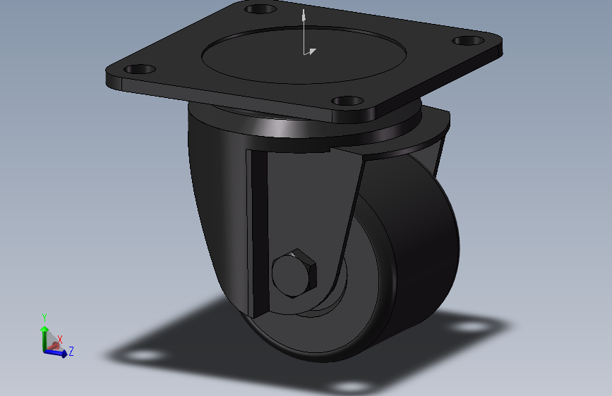 BZ-INFORD重型2.5寸脚轮孔距78高94