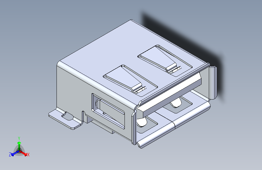 USB 2.0 A型全SMT焊尾