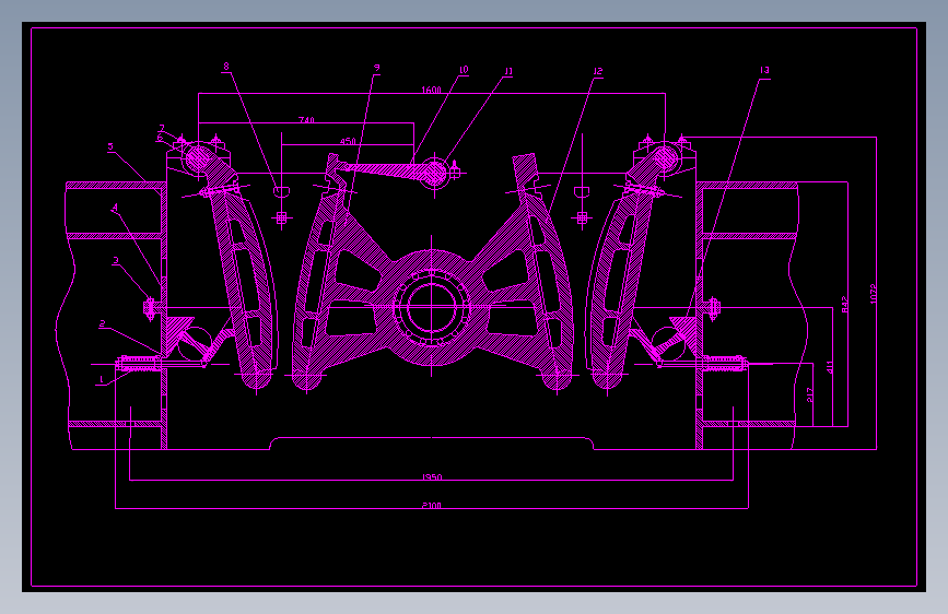 破碎机-双腔鄂式破碎机设计