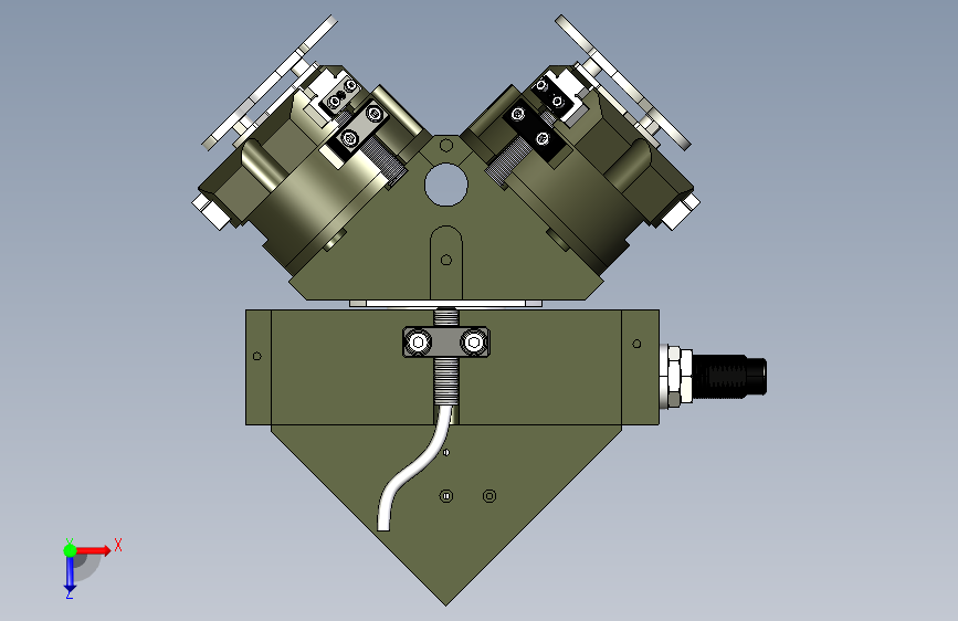 SSU25-AF46-30桁架专用组合气爪 俯视图