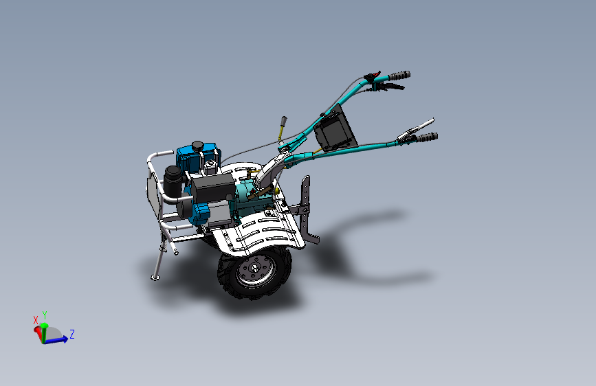 173耕耘机模型三维设计 旋耕机设计solidworks模