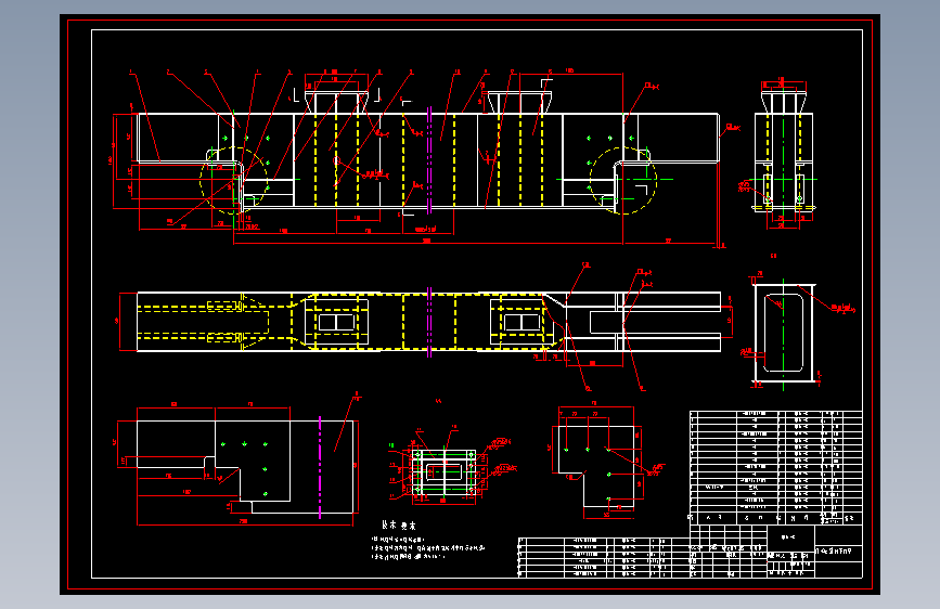 A型双梁门式起重机门架结构设计【含6张CAD图纸+说明书】参