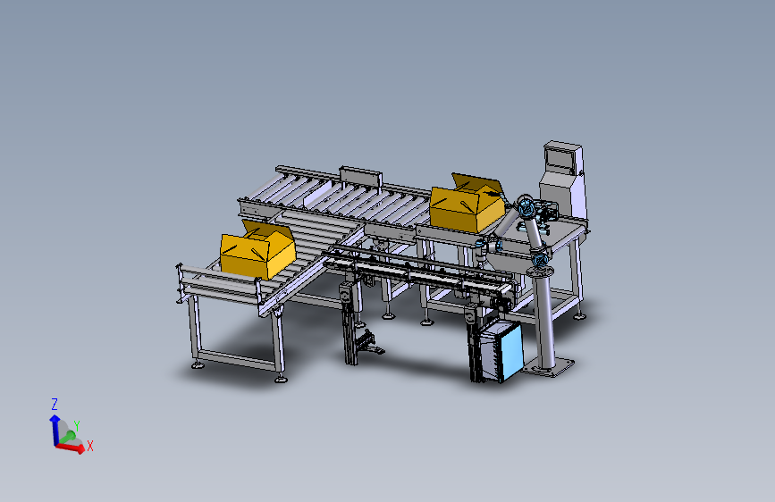 自动化包装与分拣系统step