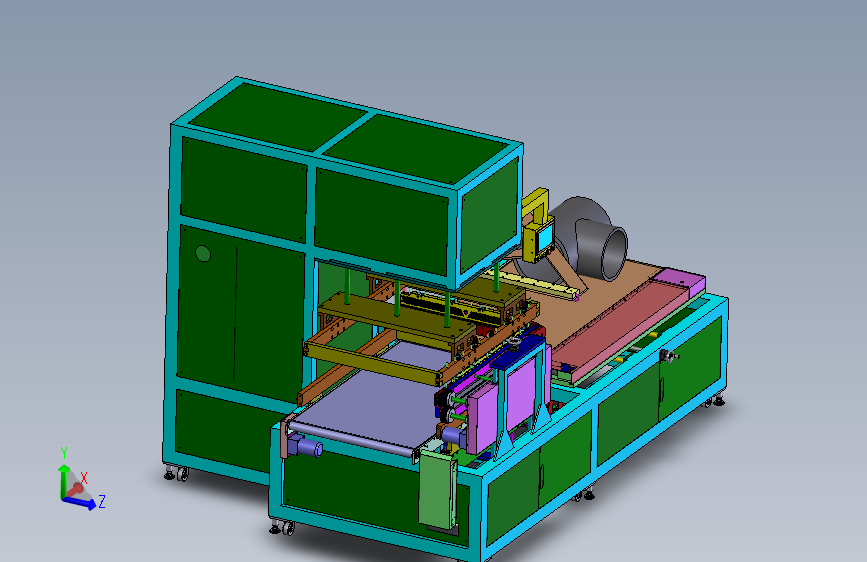 三通四边封口机step