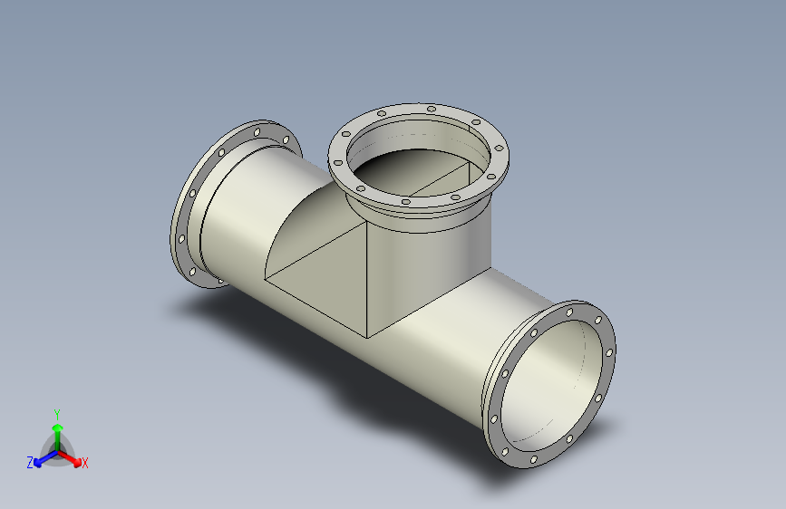 A0000998-带法兰的管道三通件