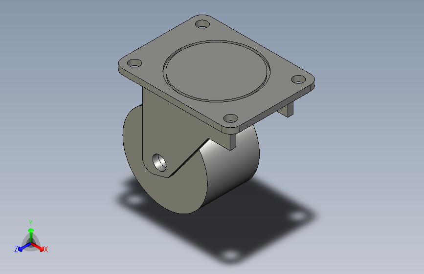 (上机架72系列3寸尼龙平顶活动脚轮