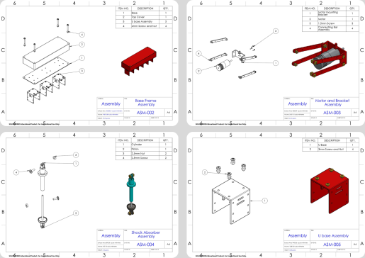 6 轮机器人的 3D 模型