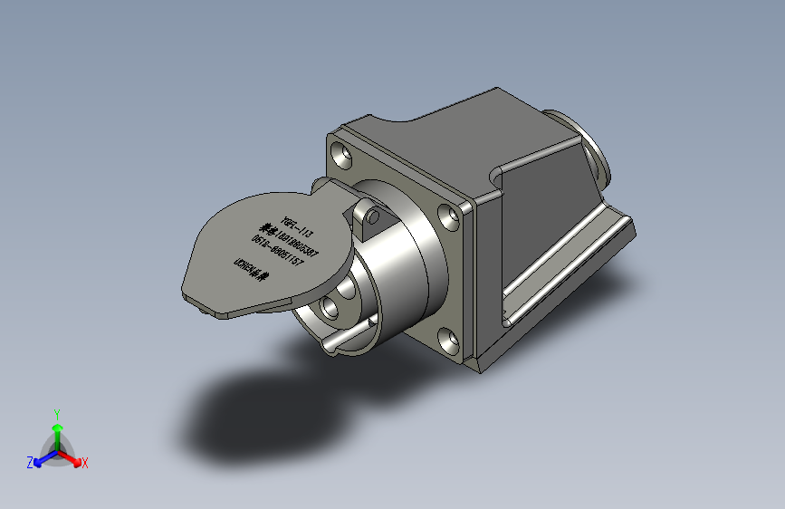 盖子1-航空插头2