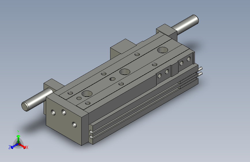 手机屏幕自动贴膜检测生产设备设计-滑台气缸2MXQ16-75B-A90-V1