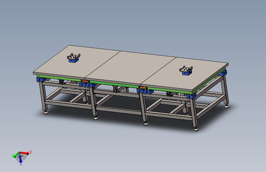 重型精密水平调节工作台（sw24可编辑+工程图）