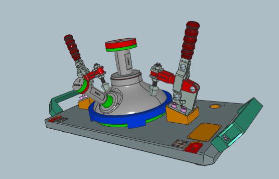 新能源汽车发动机动力总成冷端进气锥检具