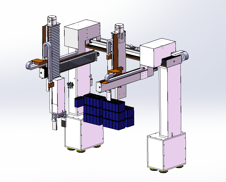 蓄电池码垛机三维图